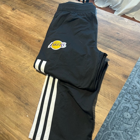Adidas NBA Los Angeles Lakers sweatpants men’s Large - Picture 5 of 6